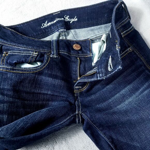 American eagle Jeans Women's 2 Blue Stretch Slim Boot - Picture 8 of 12